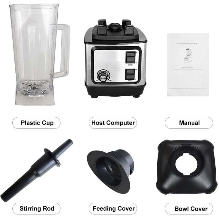 Storcător multifuncțional și mixer, 2-în-1 blender profesional și procesor de alimente, 2.5L, 600W, finisaj argintiu