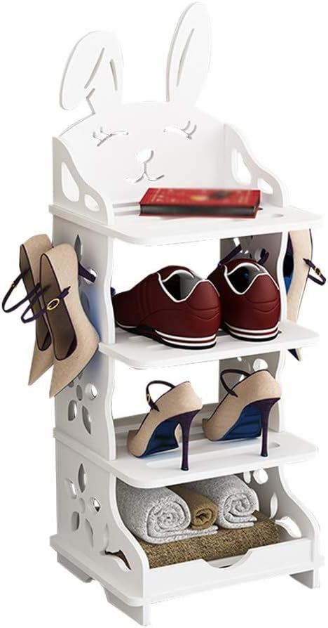 Raft pentru pantofi din PVC cu 4 etaje, model Iepuras