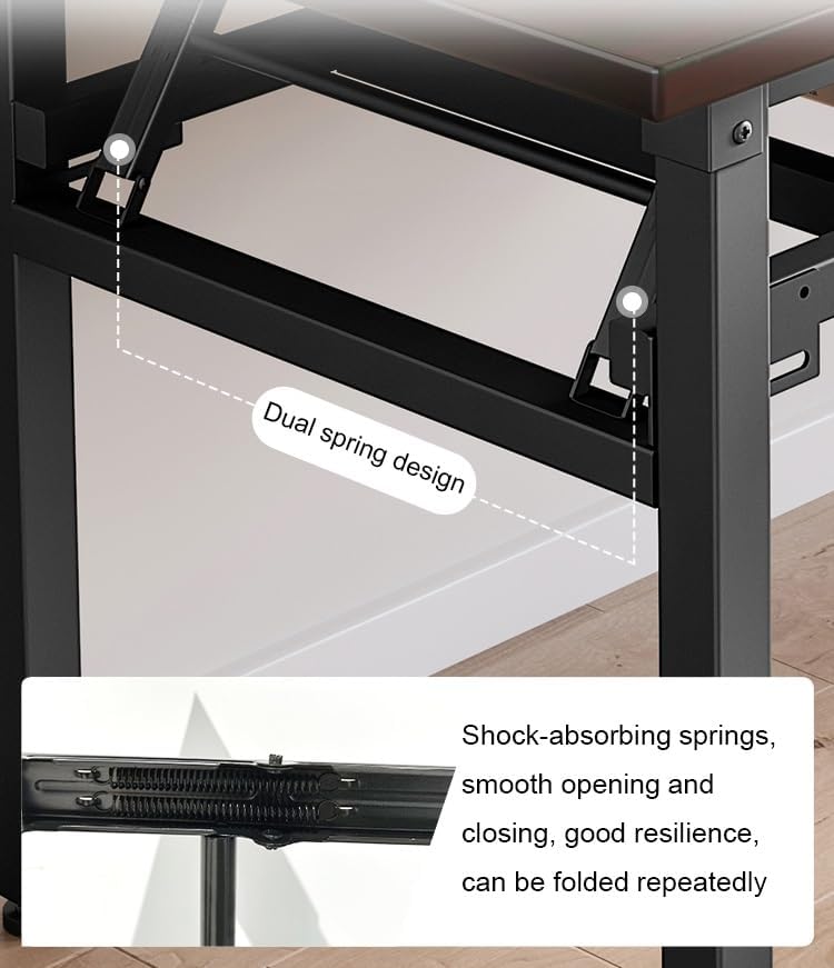 Birou pliabil, cadru metalic, blat MDF 16mm, 120x60cm