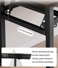 Birou pliabil, cadru metalic, blat MDF 16mm, 120x60cm - imagine 12