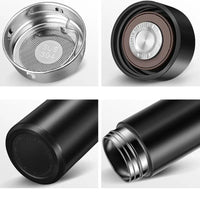 Termos smart cu afisaj led, indicator temperatura, 500 ml, negru, otel inoxidabil - imagine 4
