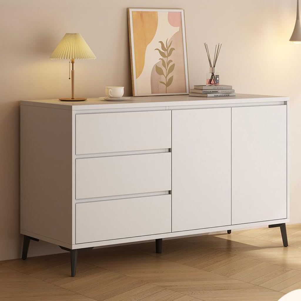 Comoda moderna si simpla cu 3 sertare si 2 usi, MDF, 140x40x75cm