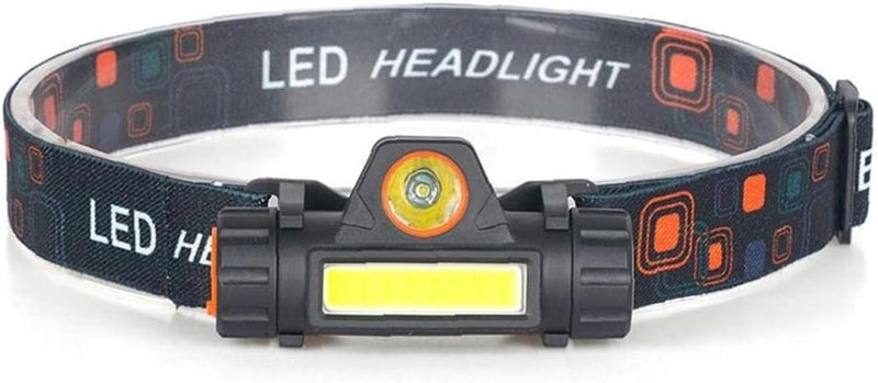 Lanterna frontală cu doua moduri de luminare, reincarcare USB, pentru camping, vânătoare, pescuit