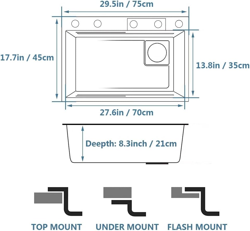 Set chiuveta bucatarie cu baterie cu dus extractibil și accesorii, culoare gri antracit