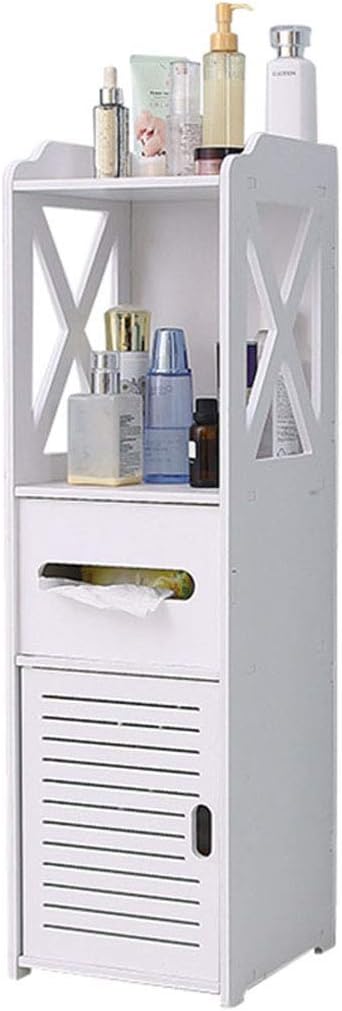 Dulap vertical pentru baie, 80 x 20 x 18 cm, Alb