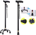 Baston de sprijin reglabil cu 4 puncte de sustinere, greutate suportata 110 kg, negru