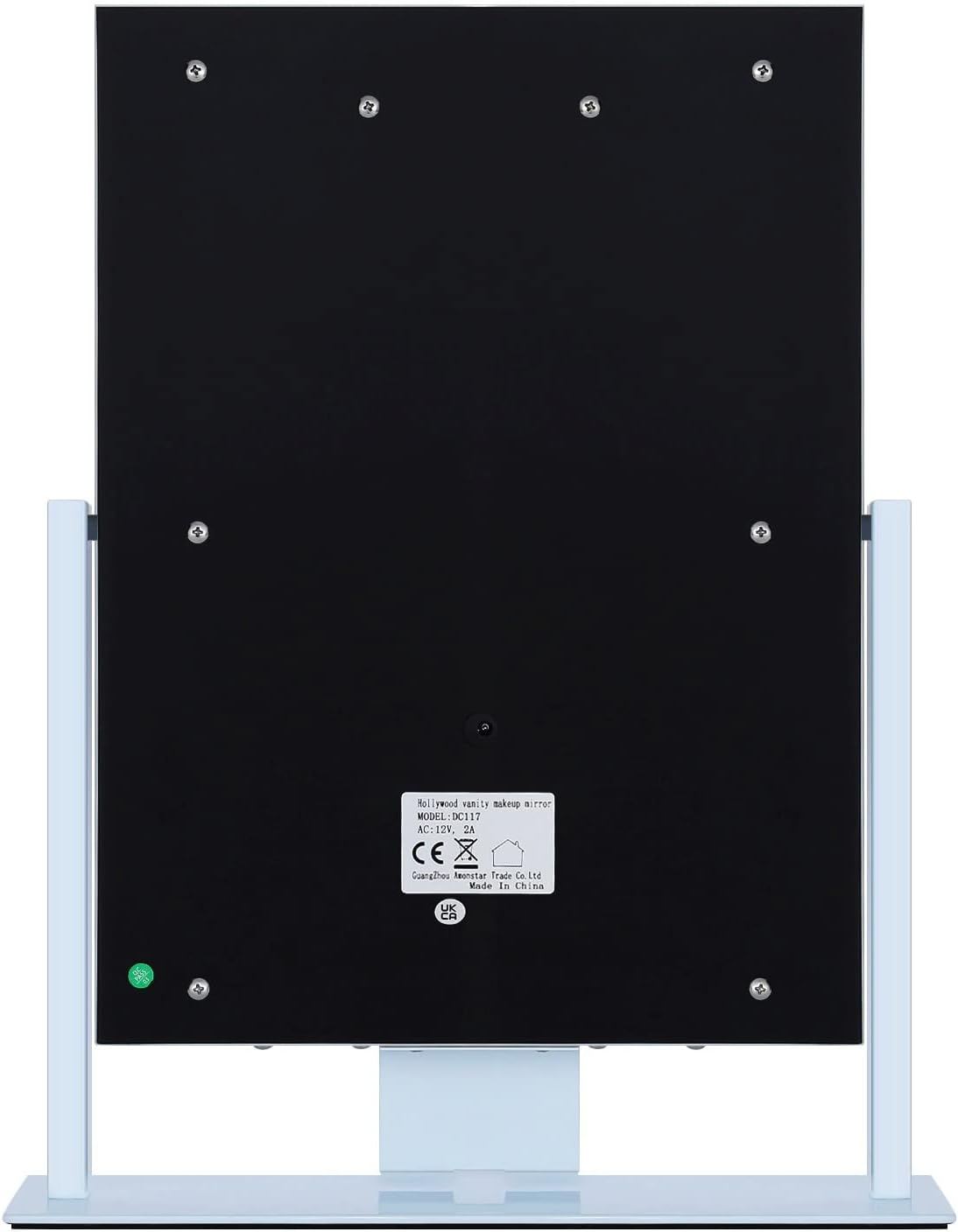 Oglinda machiaj profesionala cu suport metalic, Smart Touch, 9 becuri LED si 3 moduri de iluminare, 26 x 31cm