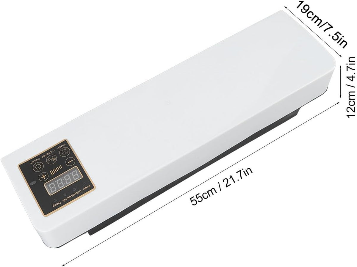 Mini aer conditionat cu ventilator, 2 in 1, 55 cm, Rece/Cald, 16 - 40 grade, 1800W, cu telecomanda, Alb