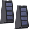 Set 2 lampi solare de perete pentru gradina, impermeabile IP65, forma trapezoidala, lumina calda