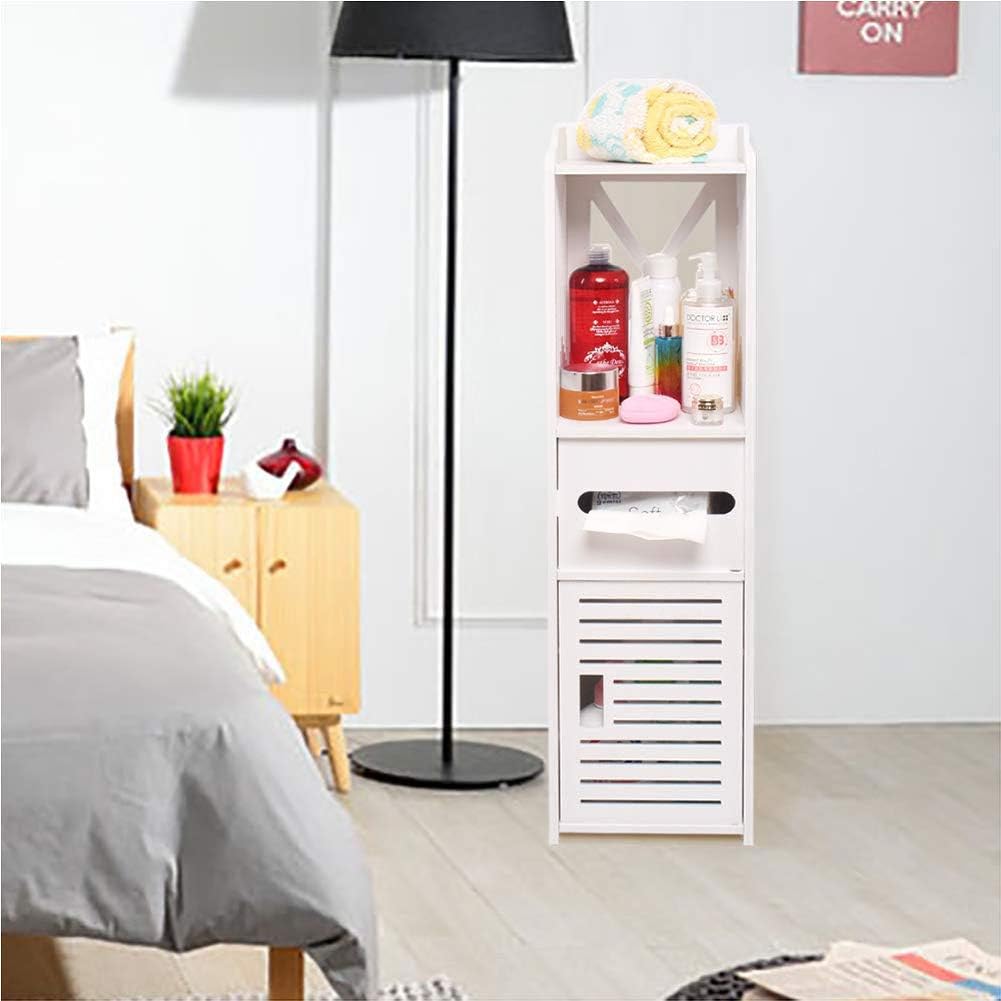 Dulap vertical pentru baie, 80 x 20 x 18 cm, Alb