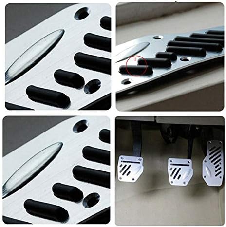 Set 3 placi antiderapante pentru pedale Auto, aliaj de Aluminiu