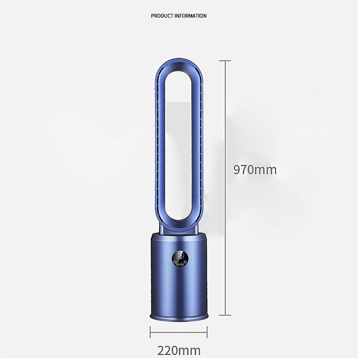 Ventilator fara pale cu purificare HEPA si telecomanda – 3 viteze, oscilatie 120°, design modern