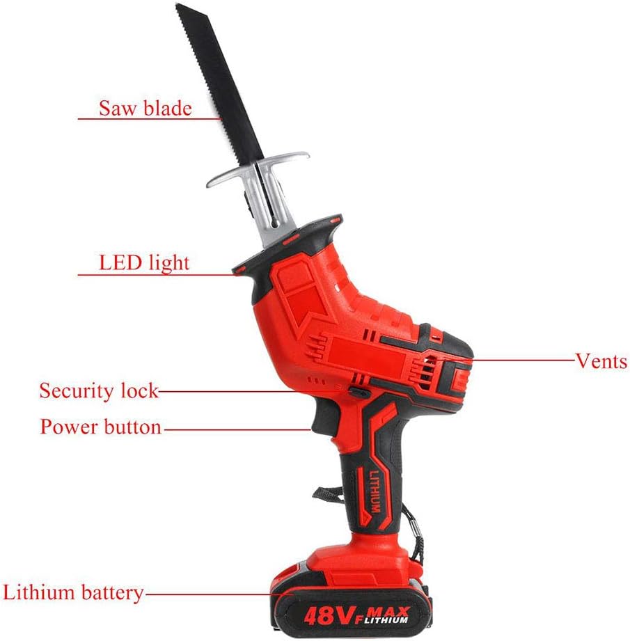 Fierastrau electric sabie, cu 2 acumulatori, 36V, 4 panze