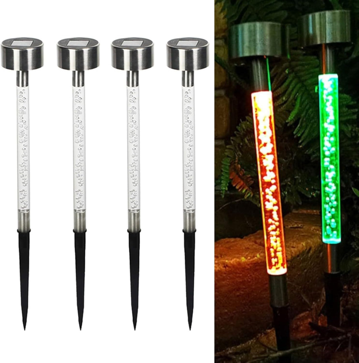 Set 4 Lampi Solare LED Exterior Gradina Iluminare Solara Impermeabil - detaliu produs