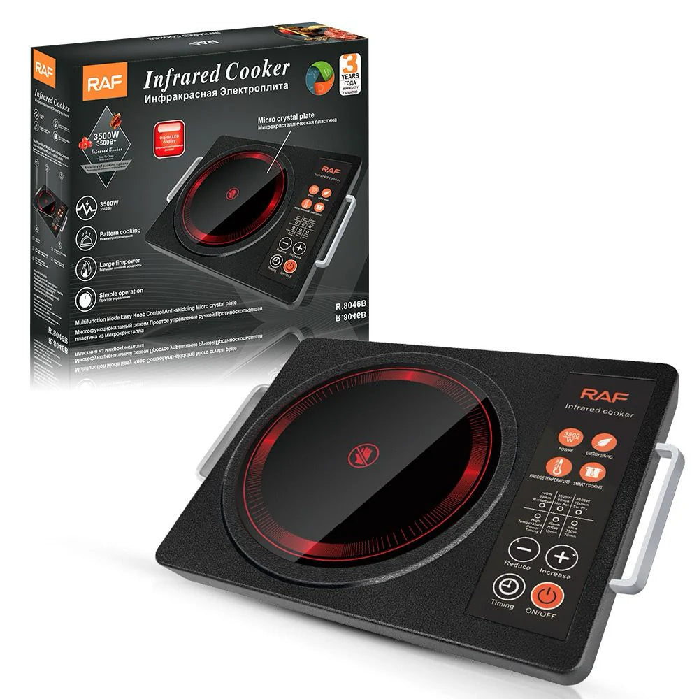 Plita Electrica cu Control Tactil, Plita de Gatit cu Incalzire Radianta Infrarosu, 3500W