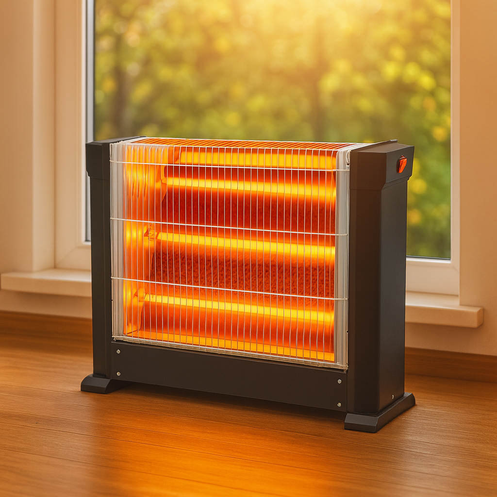 Radiator electric quartz 2000 W, 3 tuburi, 5 trepte putere