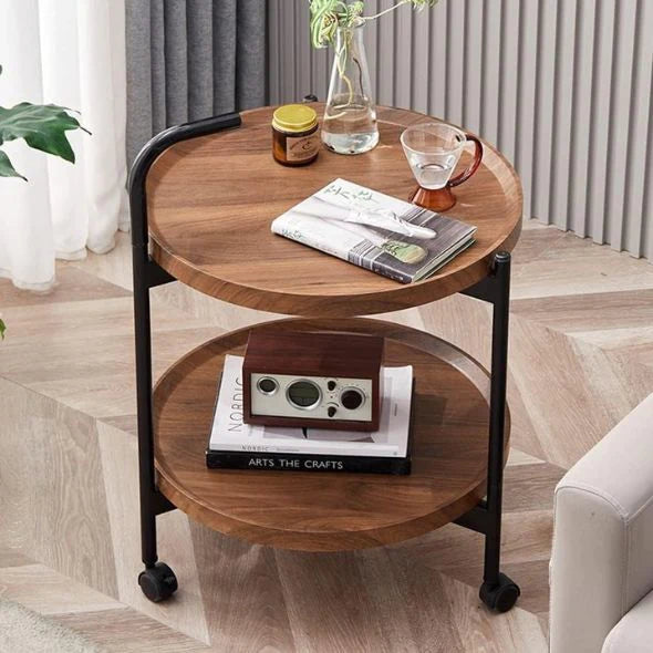 Masa rotunda de cafea pentru living, design nordic 40 x 40 x 65cm