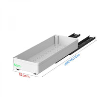 Set 3 sertare cu glisiere autoadezive soft-close, extragere totala, sina cu extensie, 3 dimensiuni, alb - imagine 8
