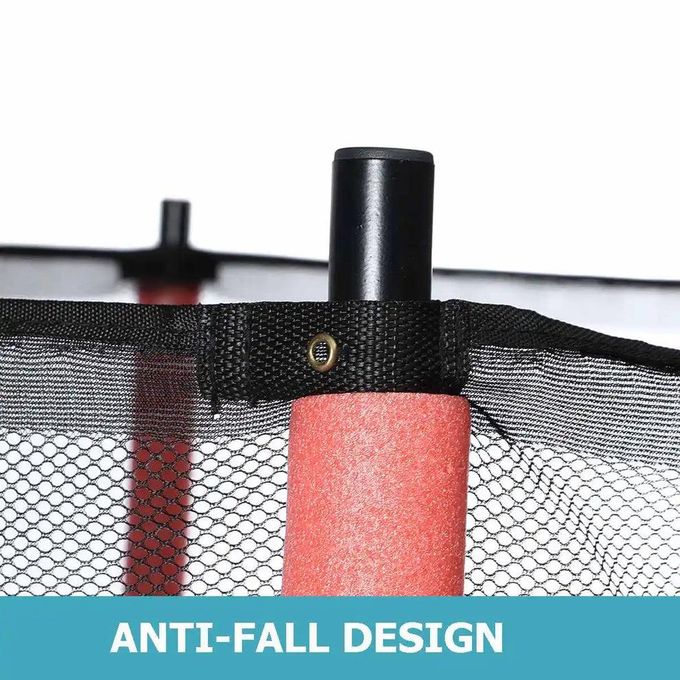 Trambulina cu plasa de protectie, metal + textil, 124x140 cm, 3 ani+