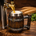 Halba bere medievala 600 ml, design rustic, interior inox