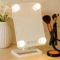 Oglinda de Toaleta cu 4 Lumini LED Control Tactil 3 Culori Lumina Alb 30x18cm