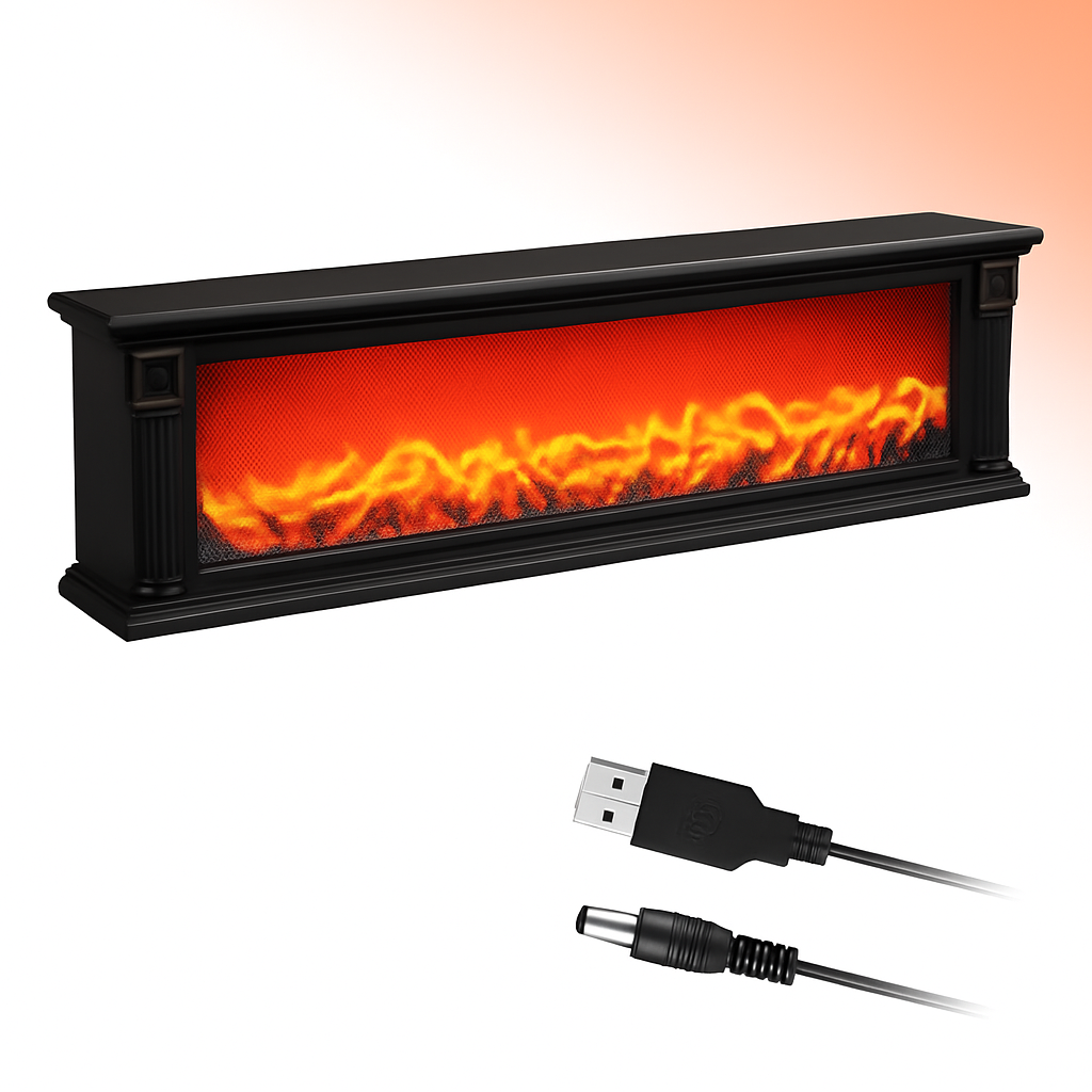 Semineu LED Panoramic 102 cm cu Efect Jar – Decor Elegant pentru Casa si Evenimente