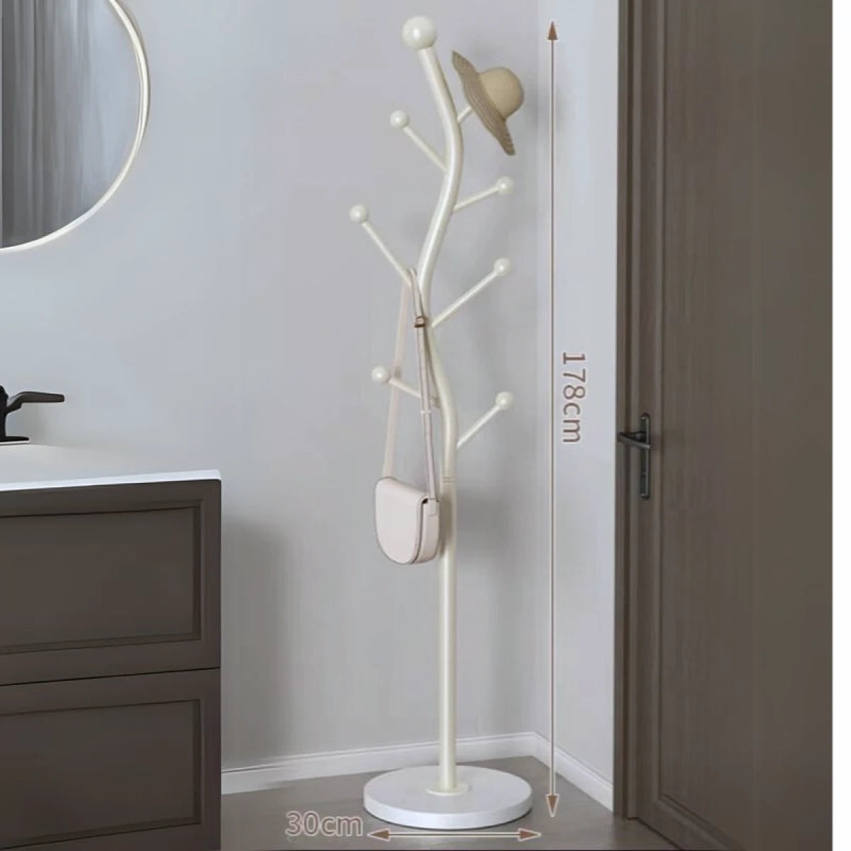 Cuier pentru haine in forma de S, 7 carlige, otel carbon, 178 x 30 cm, negru