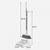 Set matura si faras pliabil, coada inox, perii moi de 7.5 cm, alb