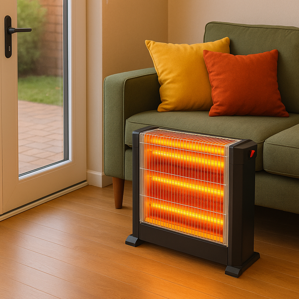 Radiator electric quartz 2000 W, 3 tuburi, 5 trepte putere