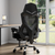Scaun de Gaming Ergonomic Predator cu spătar ventilat și design futurist