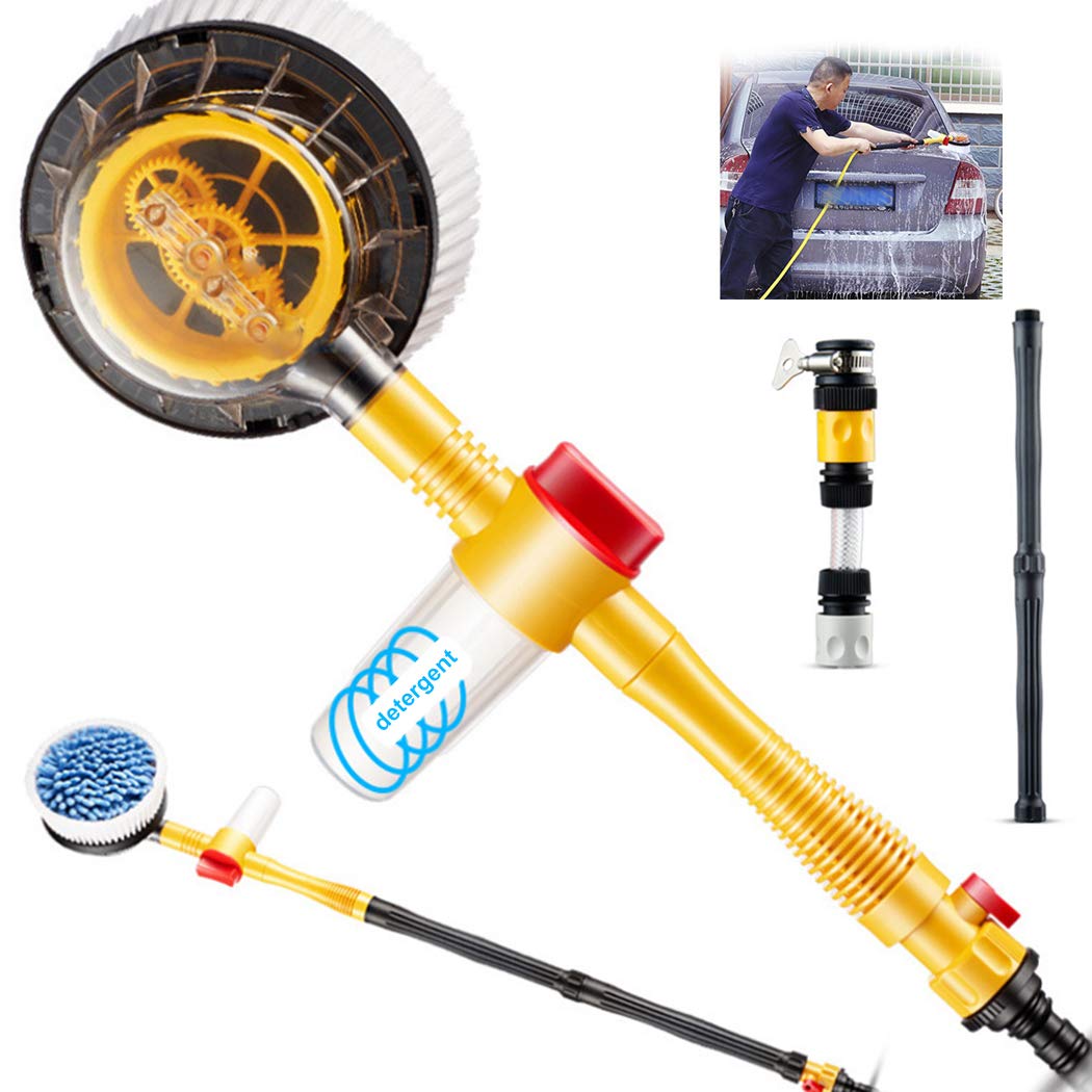 Perie Rotativa pentru Spalare Auto  – spumare automata, maner lung 100cm, curatare 360°, presiune ridicata