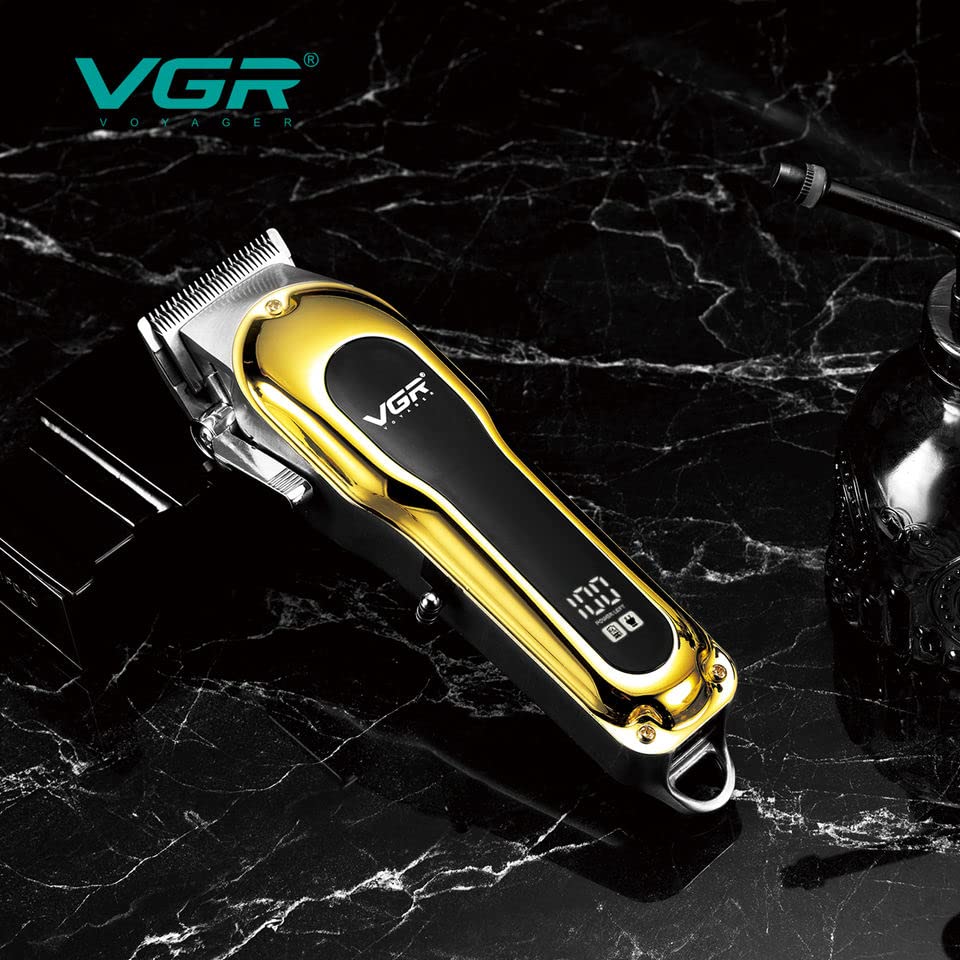 Masina de tuns profesionala VGR V680, afisaj digital, incarcare USB, lama inox
