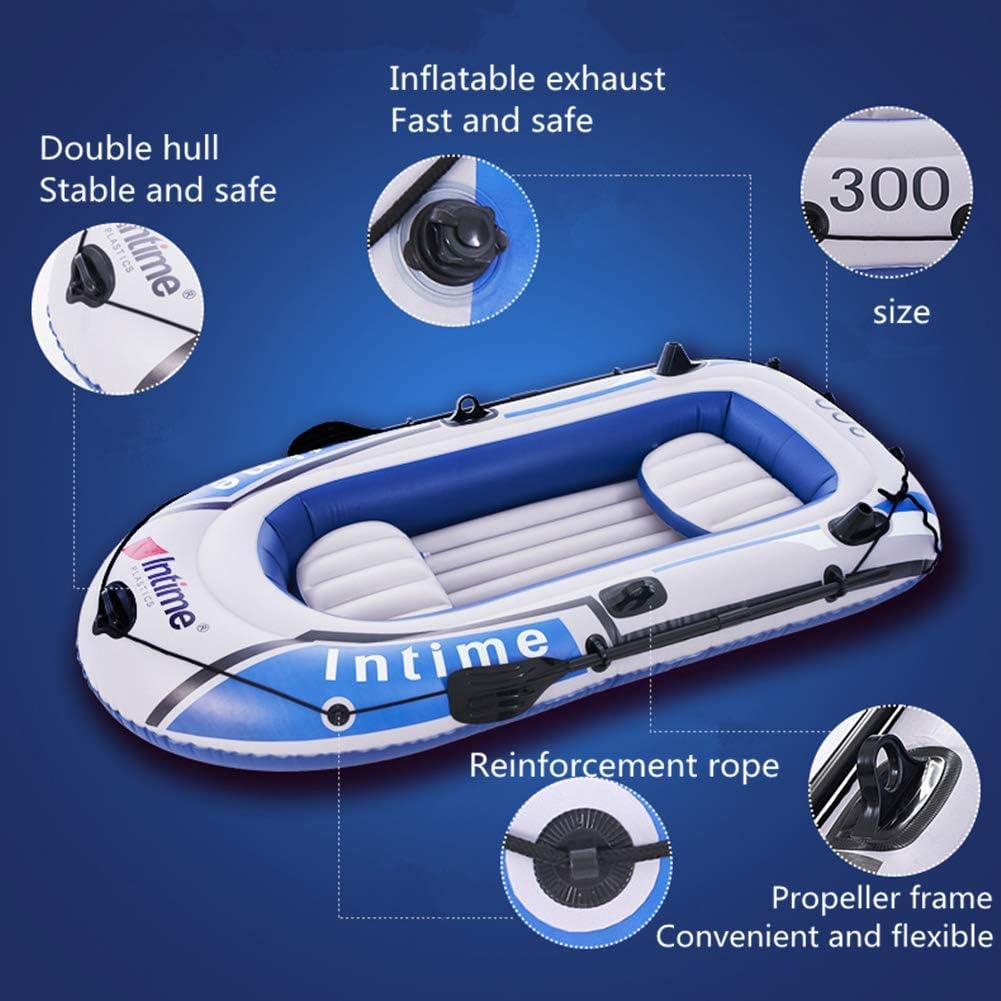 Barca gonflabila 4 persoane 272x152 cm – PVC cu accesorii incluse si perne detasabile