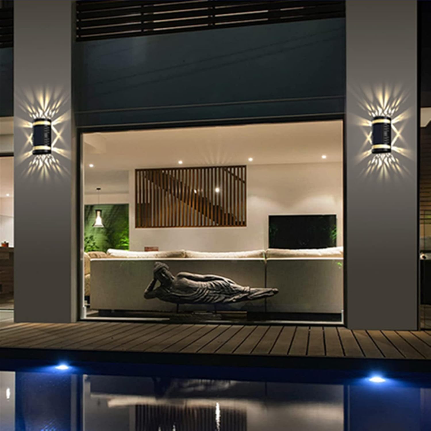 Lampa solara de exterior, pentru decorul Grădinii, cu funcție de proiecție