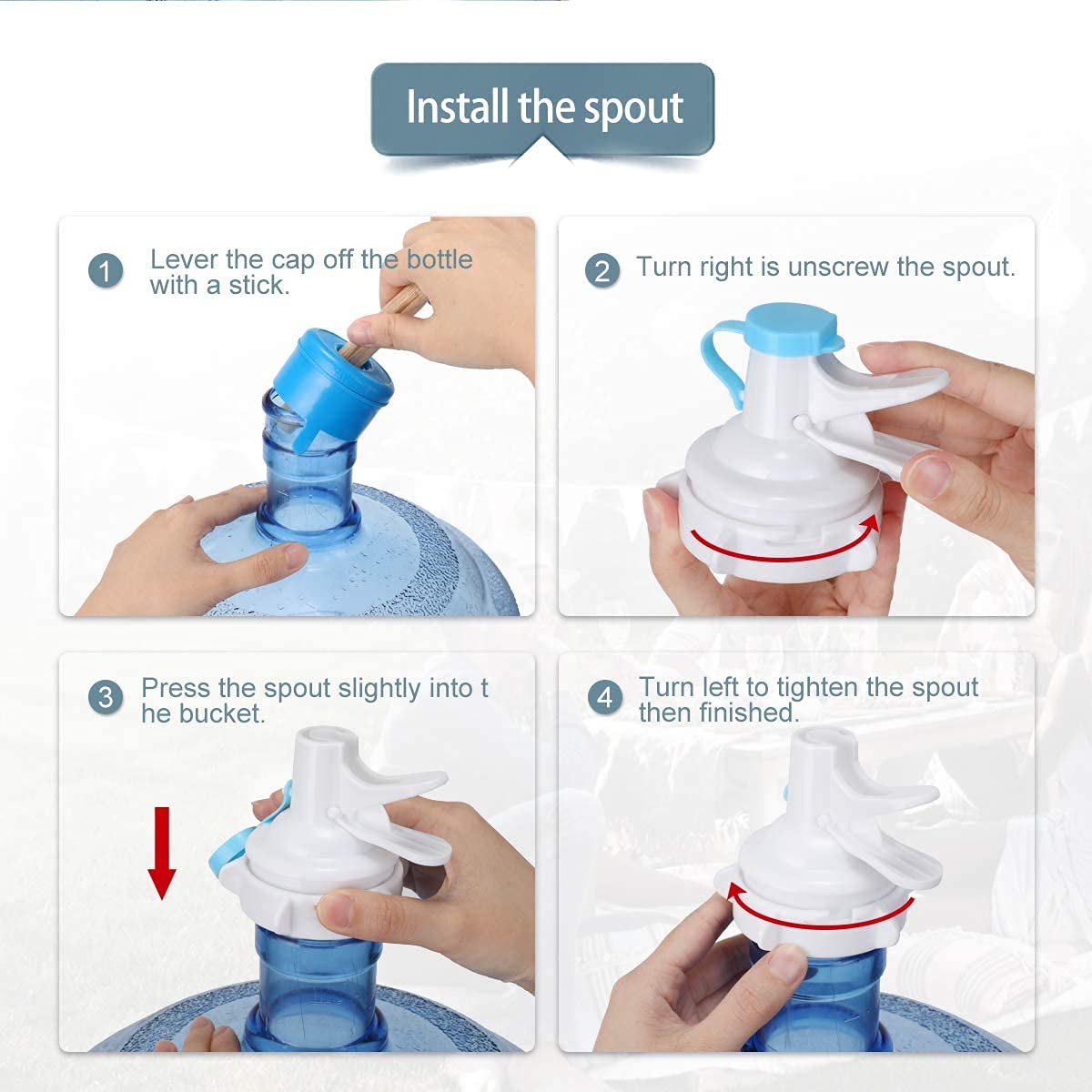 Suport pentru dozator bidon de apa, negru