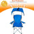Scaun de plajă pliabil cu copertină solară 124 x 75 x 50 cm