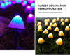 Decoratiune solara cu 30 de lampi in forma de ciuperca