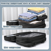 Rucsac laptop Oxford, rezistent la apa, compartiment vacuum, capacitate mare, USB, negru - imagine 6