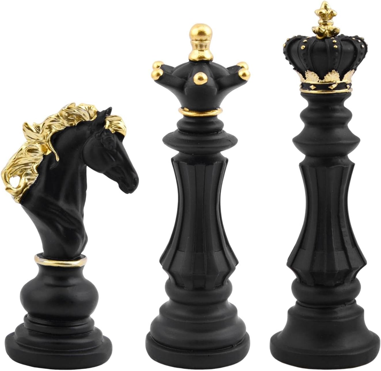 Statuete Sah Premium, Ornamente Regi, Dame, Calareti, Sculpturi Rasina, Decor Casa