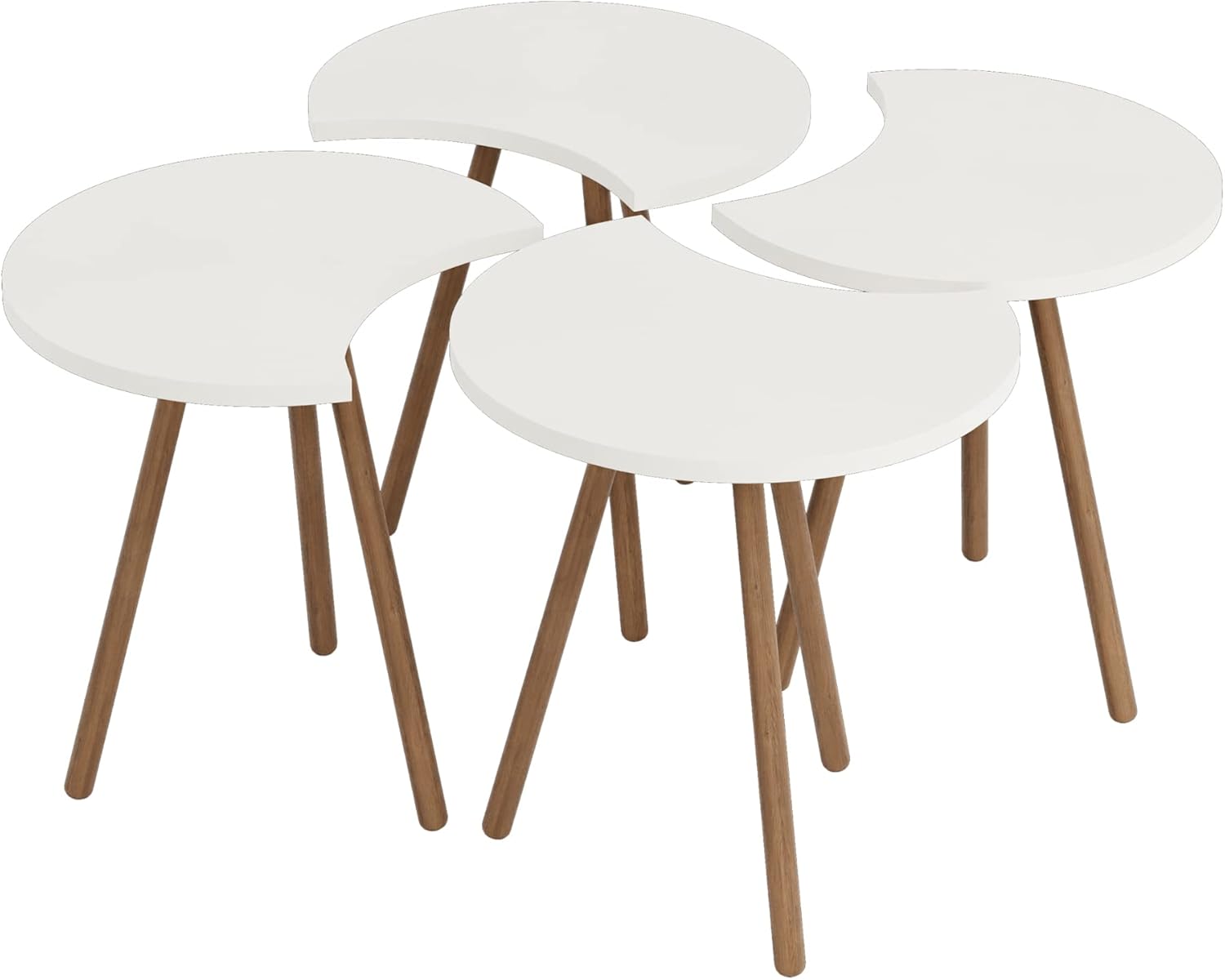 Set 4 Masute multifunctionale, utilizare individuala sau combinata, 48 x 77 x 77 cm