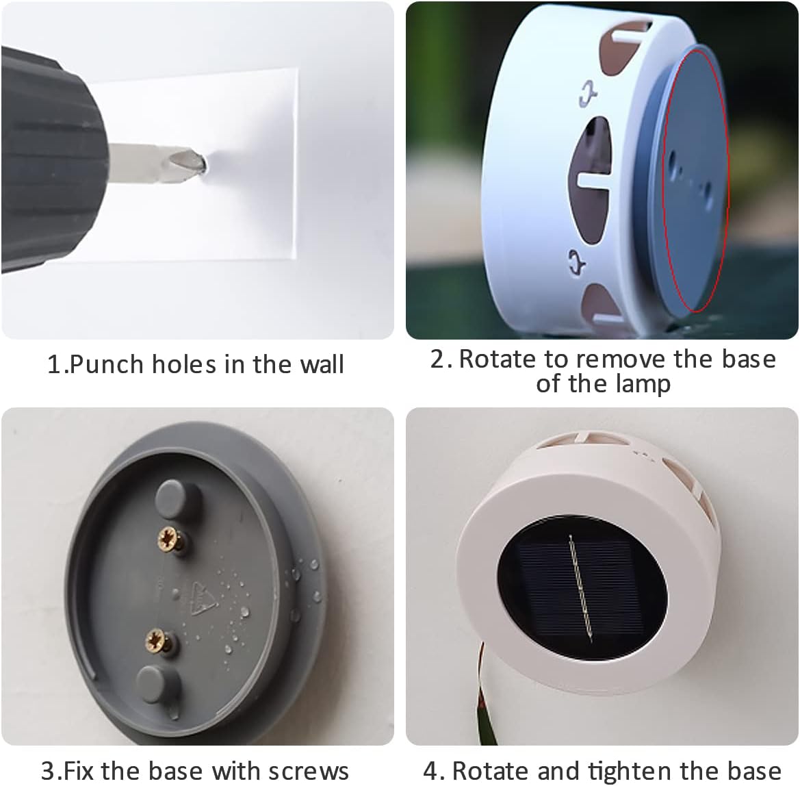 Lampa solara LED decorativa cu proiectie floare, IP65, 5W, alb rece, dimensiuni 12.5 x 6.5 cm