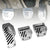 Set 3 placi antiderapante pentru pedale Auto, aliaj de Aluminiu