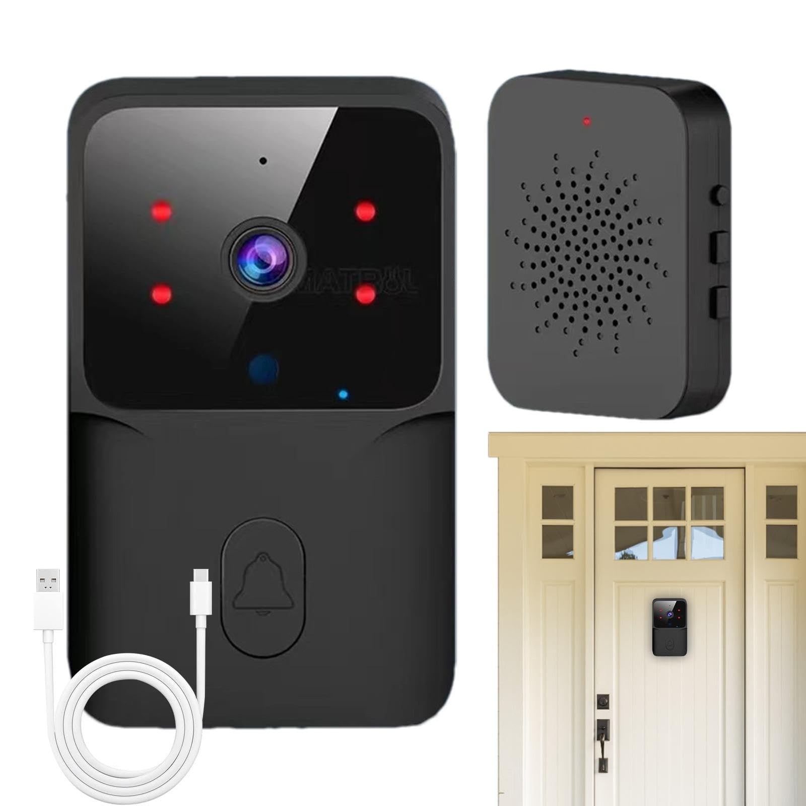 Sonerie Video Smart, Camera Supraveghere  WiFi, Night Vision, Audio Bidirectional, Control Aplicatie Android/iOS