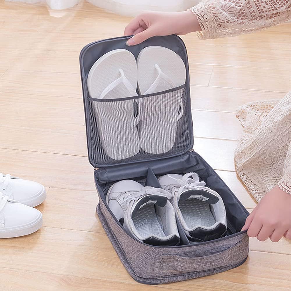 Geantă Organizatoare de Călătorie pentru Încălțăminte – 3 Compartimente, Material Impermeabil