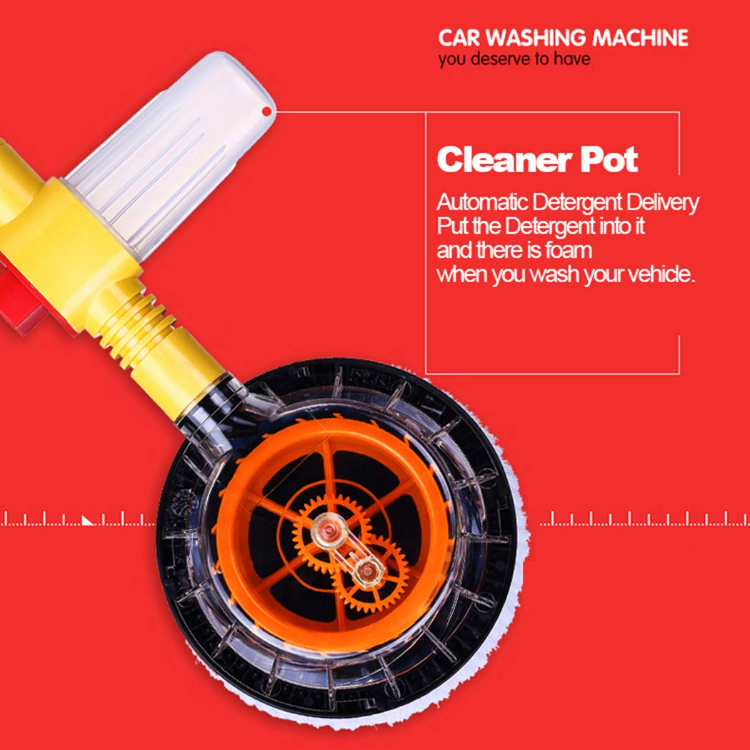 Perie Rotativa pentru Spalare Auto  – spumare automata, maner lung 100cm, curatare 360°, presiune ridicata