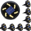 Set 4 lampi solare pentru poteca, cu 18 leduri si senzor de lumina, cu fixare in sol