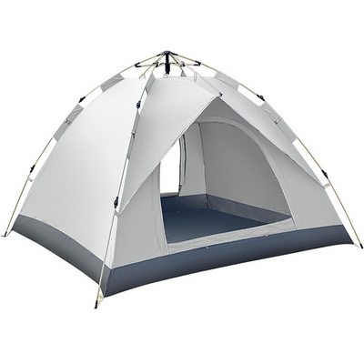 Cort camping 3-4 persoane cu deschidere automata pop-up, impermeabil, protectie UV, 2 usi, 2 moduri instalare