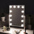 Oglinda machiaj profesionala cu suport metalic, Smart Touch, 9 becuri LED si 3 moduri de iluminare, 26 x 31cm