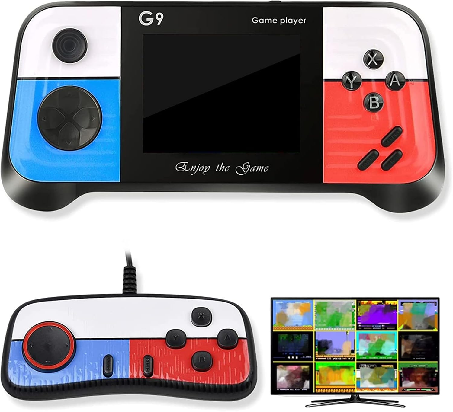 Consola de jocuri, portabila, cu 666 de jocuri, ecran HD de 3 