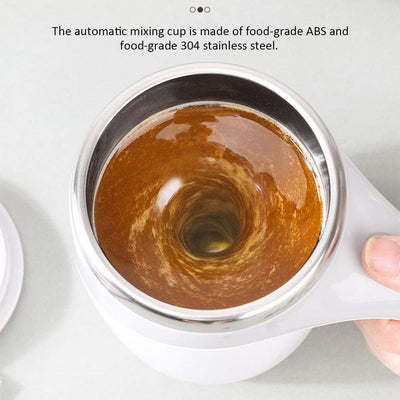 Cana inteligenta tip termos cu amestecare automata, 380 ml, ideala pentru cafea, ceai, ciocolata calda, lapte, shake proteic